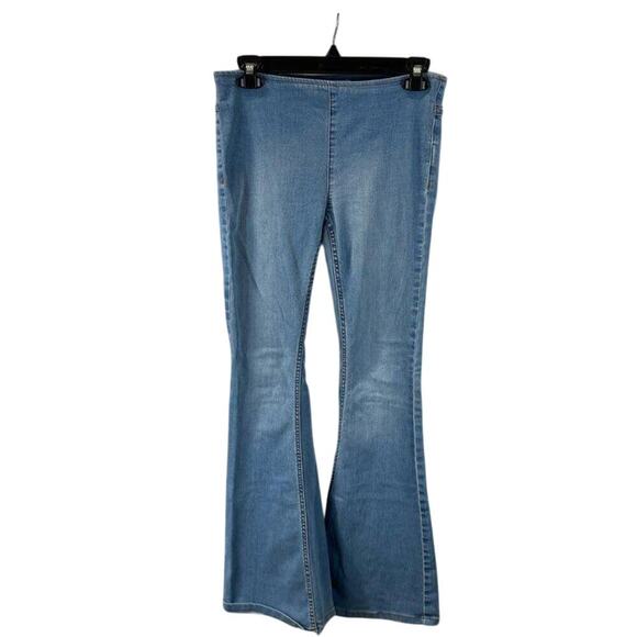 Free People Flare Jeggings | Size 26 | Stretch Pull-On Light Wash Denim - Picture 1 of 8